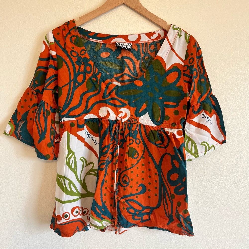 Vintage Manuhealli Top Blouse XS